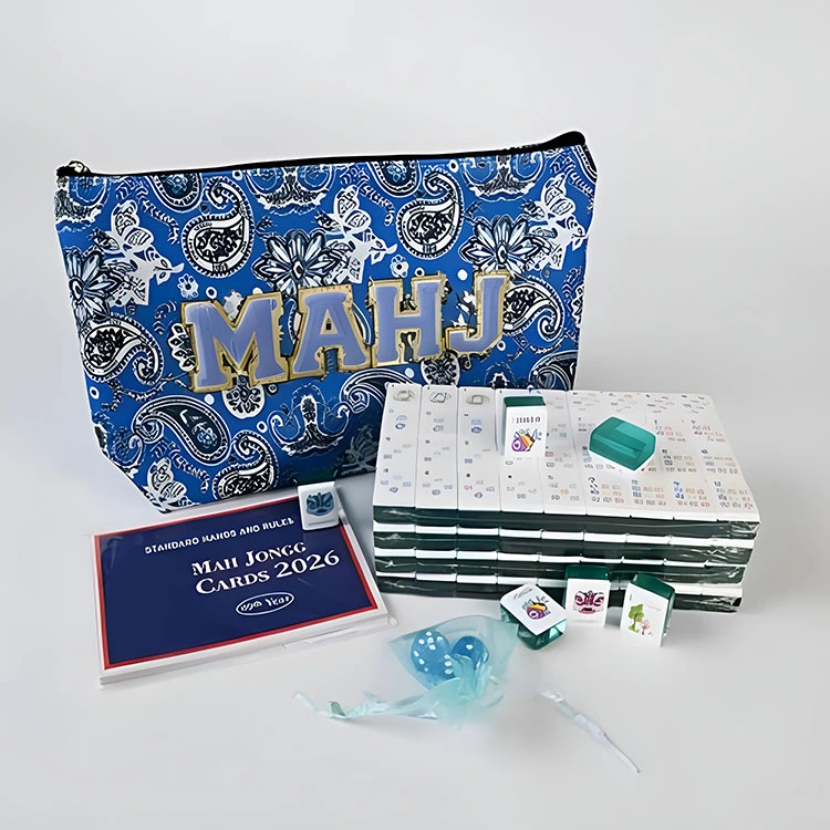 Bộ du lịch mạt chược Mỹ Blue Paisley