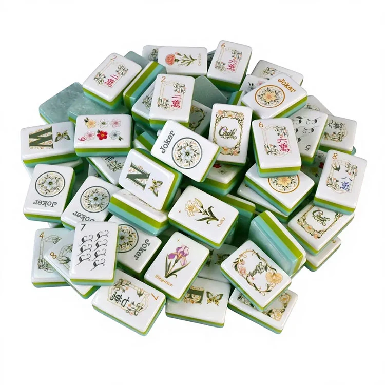 Gạch mạt chược acrylic hoa thanh lịch