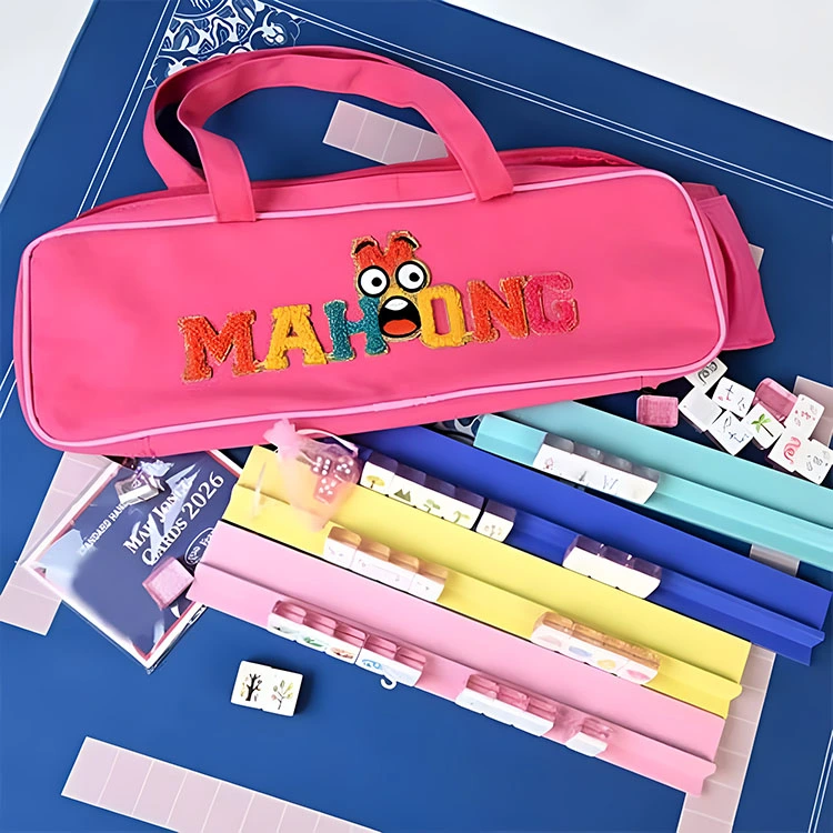 Bộ mạt chược biểu tượng cảm xúc hoạt hình màu hồng