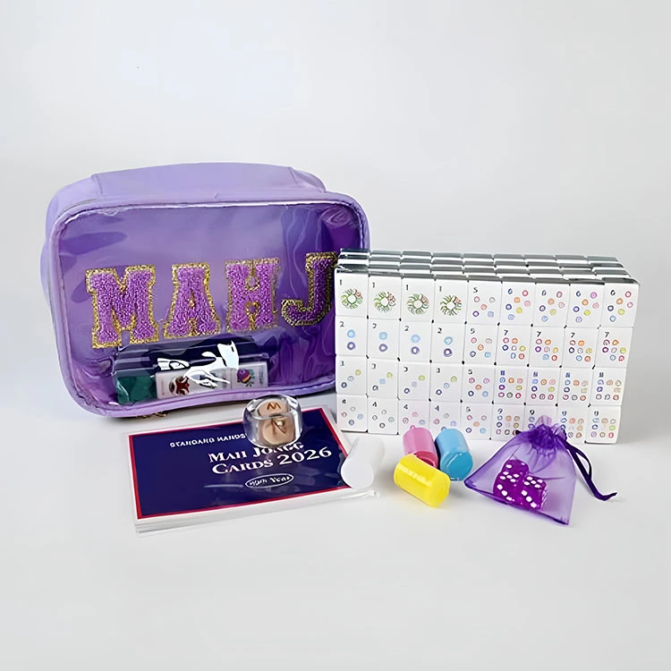 Bộ mạt chược màu tím Glitz